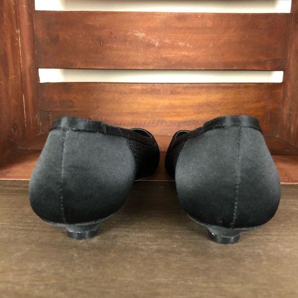 Nina Black Sequined Open Toe Kitten Heels - Picture 5 of 8